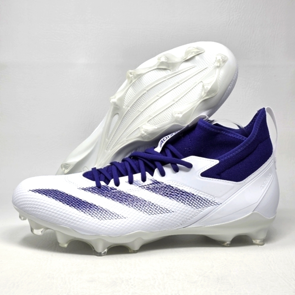 adidas adizero Impact Football Cleats Team Purple White IF2480 Men’s Size 16 New